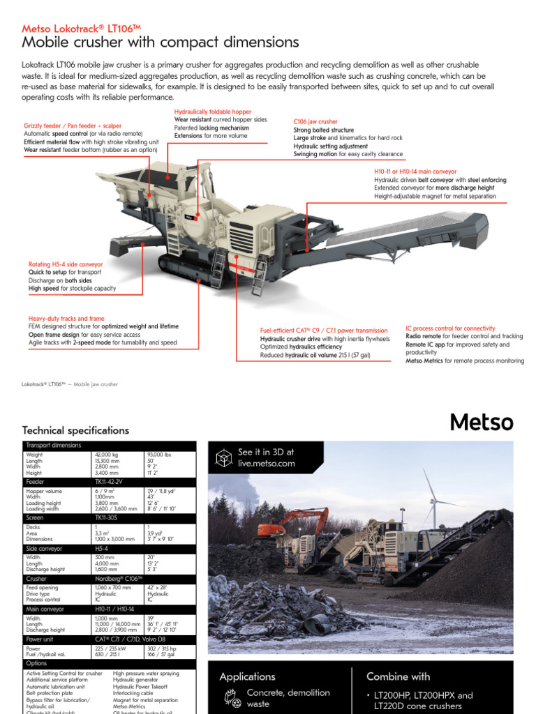 Leaflet Lokotrack Lt106 Product Spread 4298-11-23 en Agg | PDF