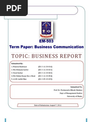 Business Report