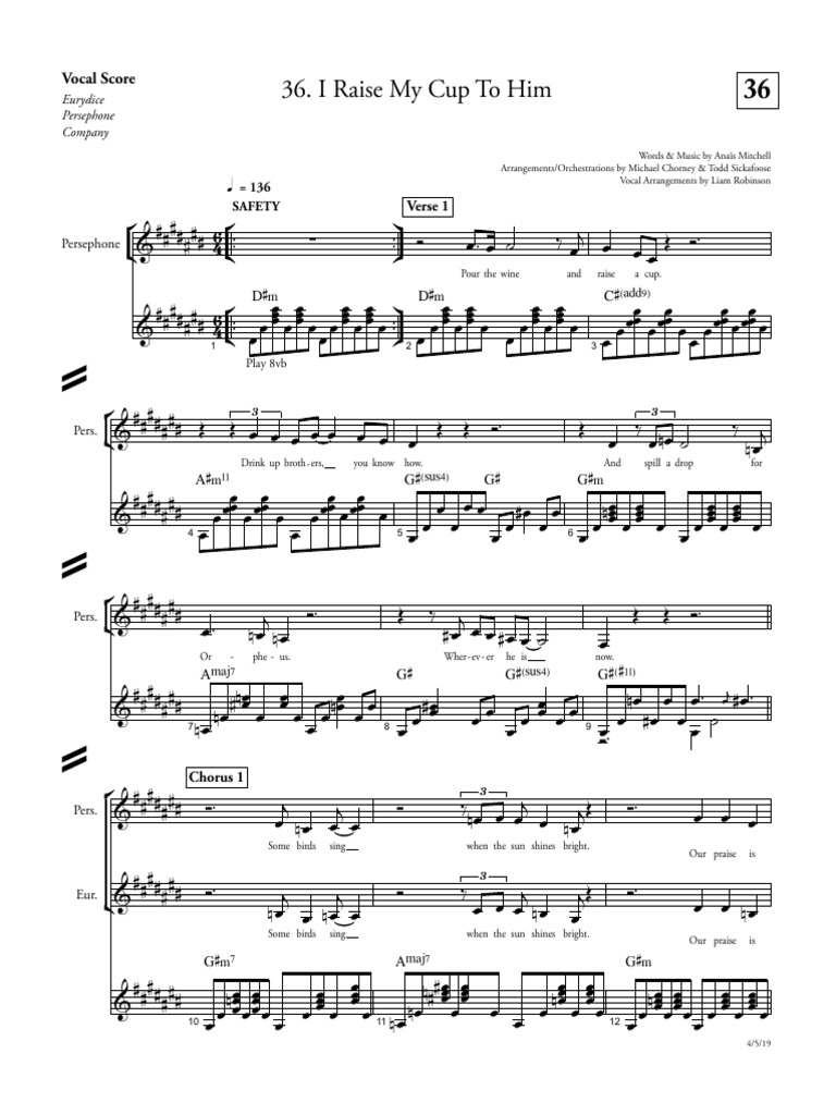 We Raise Our Cups | PDF