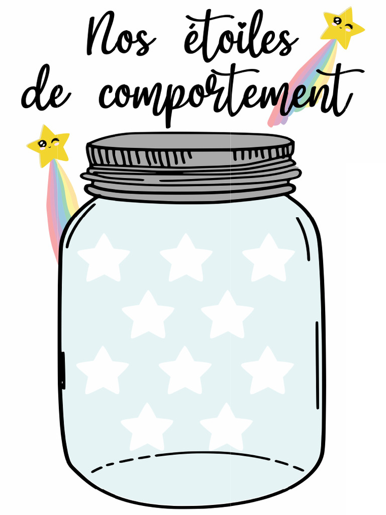 Winspeed Bocal de récompense rose avec étoiles, tableaux de récompense pour classes, bocaux et jetons pour enfants, tableaux de bonne conduite, système de récompense en forme d'étoiles
