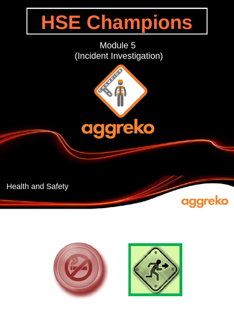 HSE Champions - Module 5 - Incident Investigation v1 | PDF