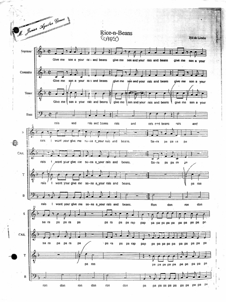 Rice and Beans | PDF | Singing | Vocal Music
