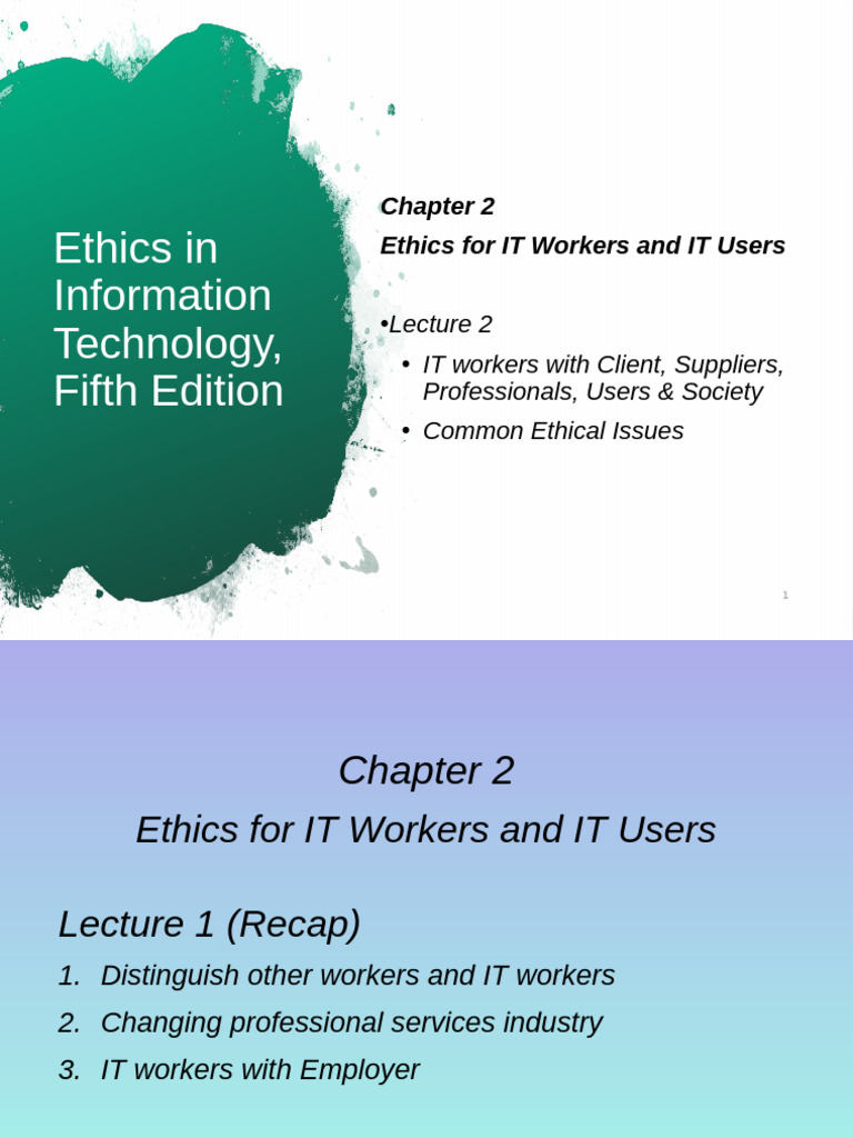 3 Chapter 02 Ethics For IT Workers Part2 | PDF