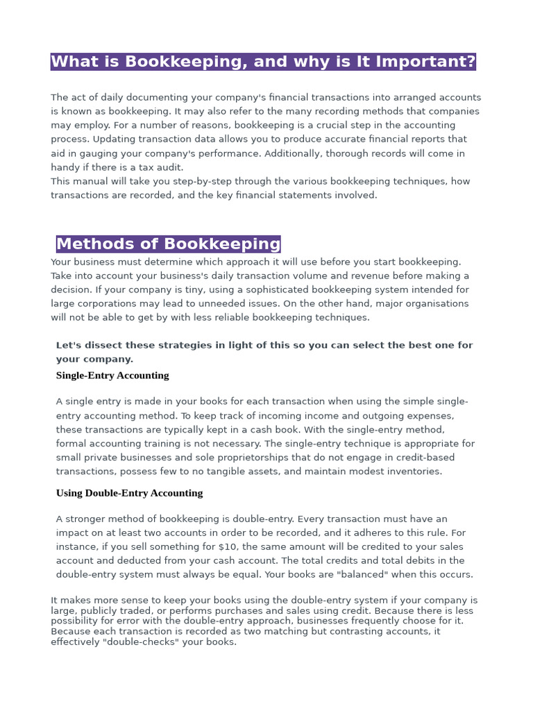 Accounting Notes | PDF | Debits And Credits | Business