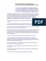 Guidance On How To Write A PHD Proposal For TFTS