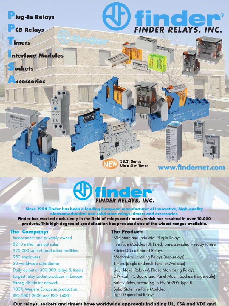Finder Relays Catalog PDF Relay Switch