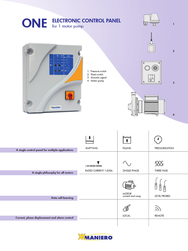 Motor Pump Control Panel Guide | PDF | Switch | Capacitor