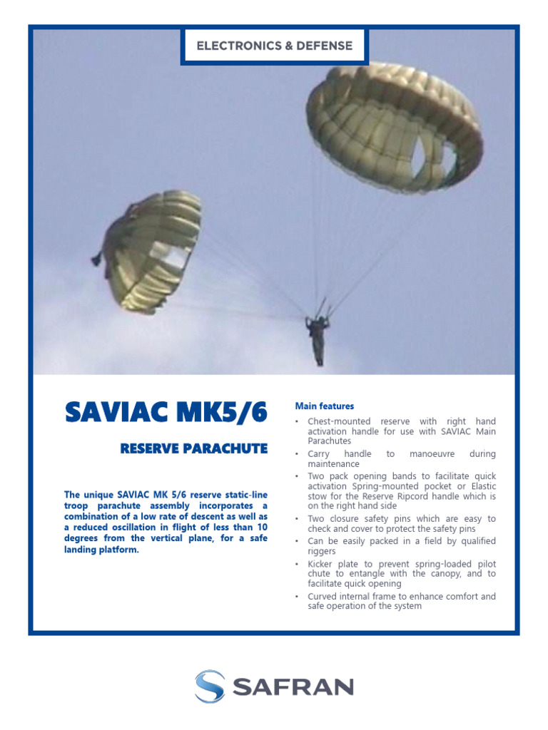 Datasheet SAVIAC MK5 6 Reserve en 2023 | PDF