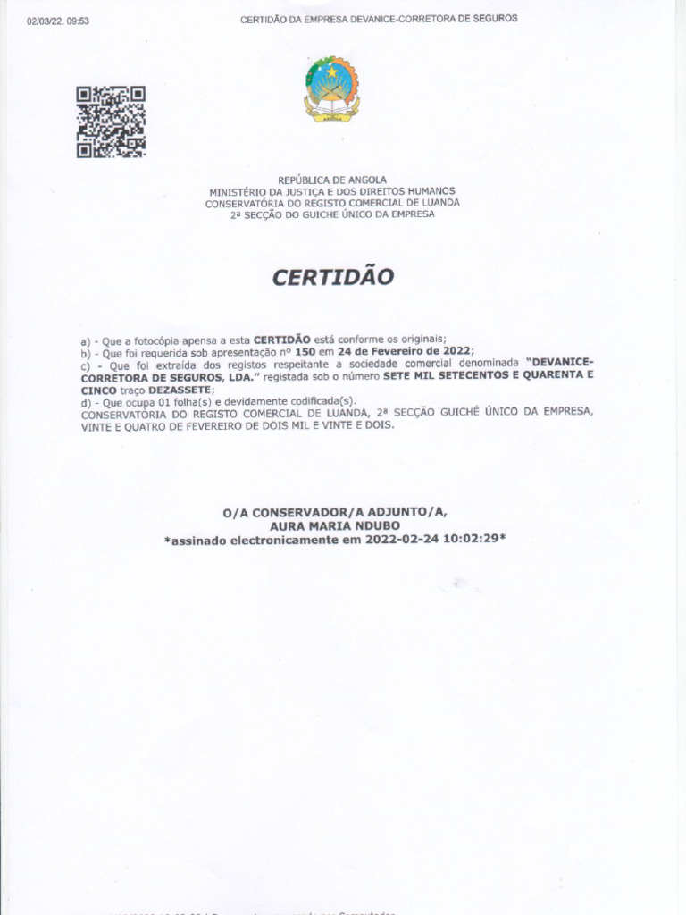 Certidao Actualizada Pdf
