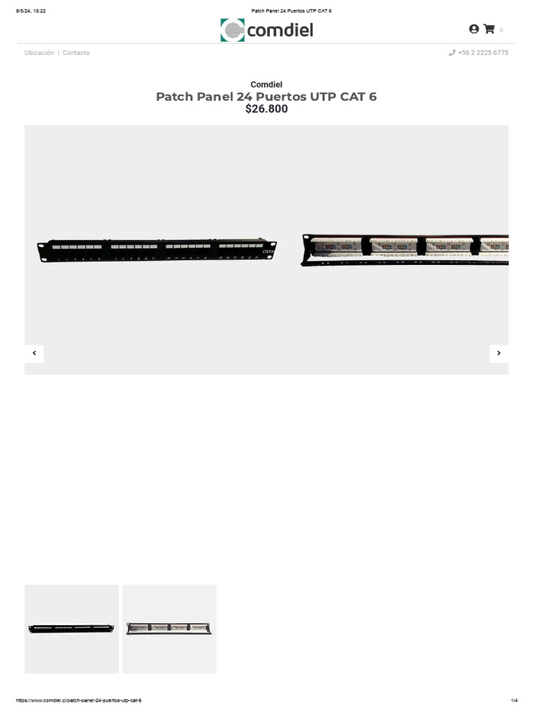 Patch Panel 24 Puertos UTP CAT 6 | PDF | Telecommunications Equipment ...