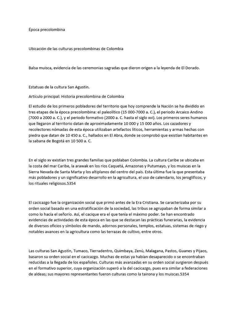 época Precolombina Pdf