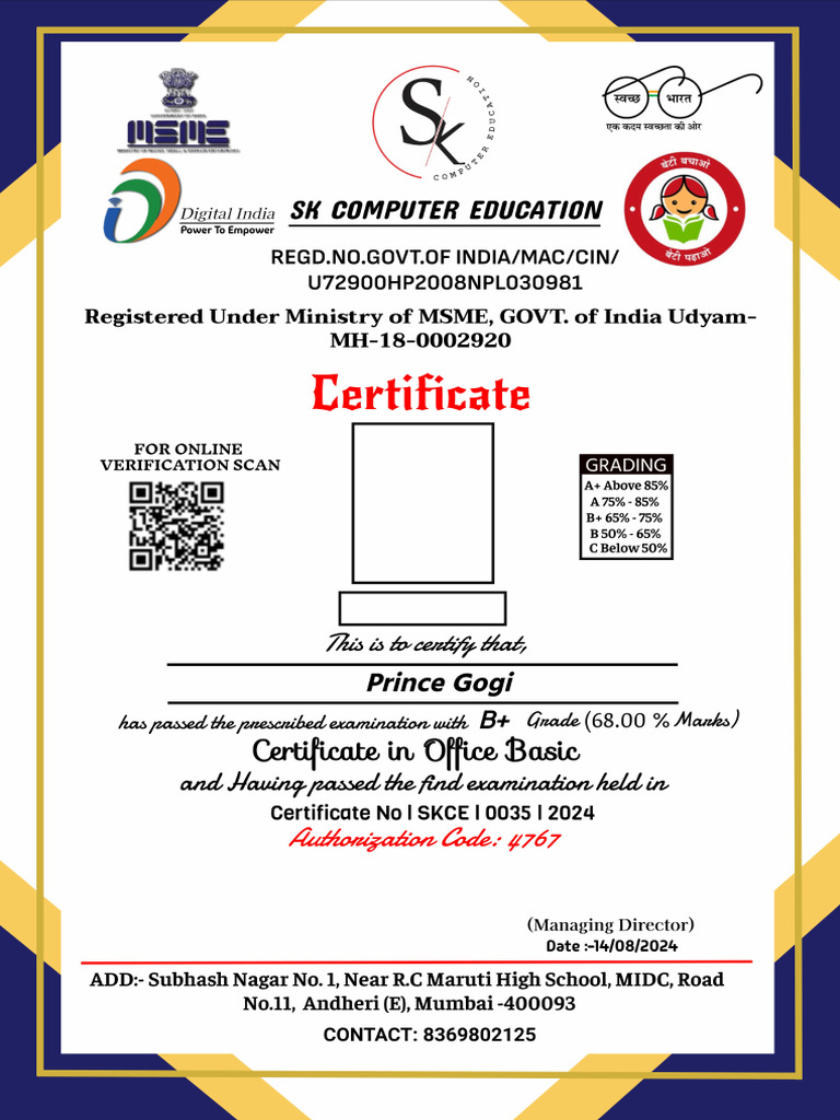 Regd - No.govt - of India Mac Cin U72900hp2008npl030981 Registered ...