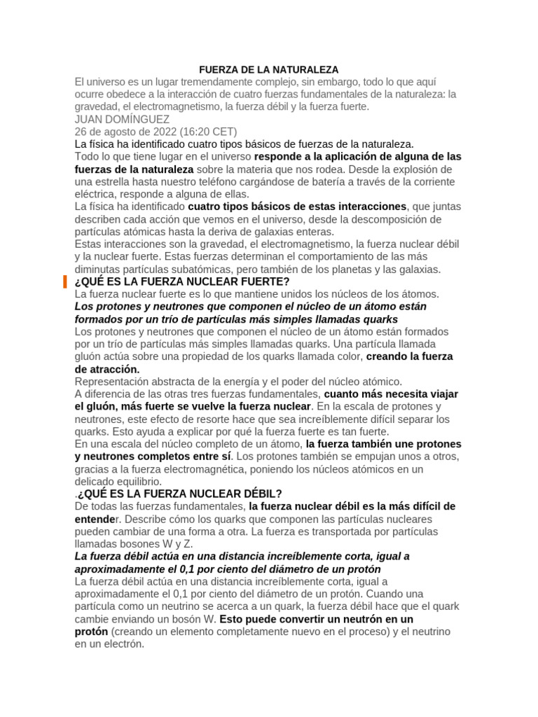 Fuerza de La Naturaleza | PDF