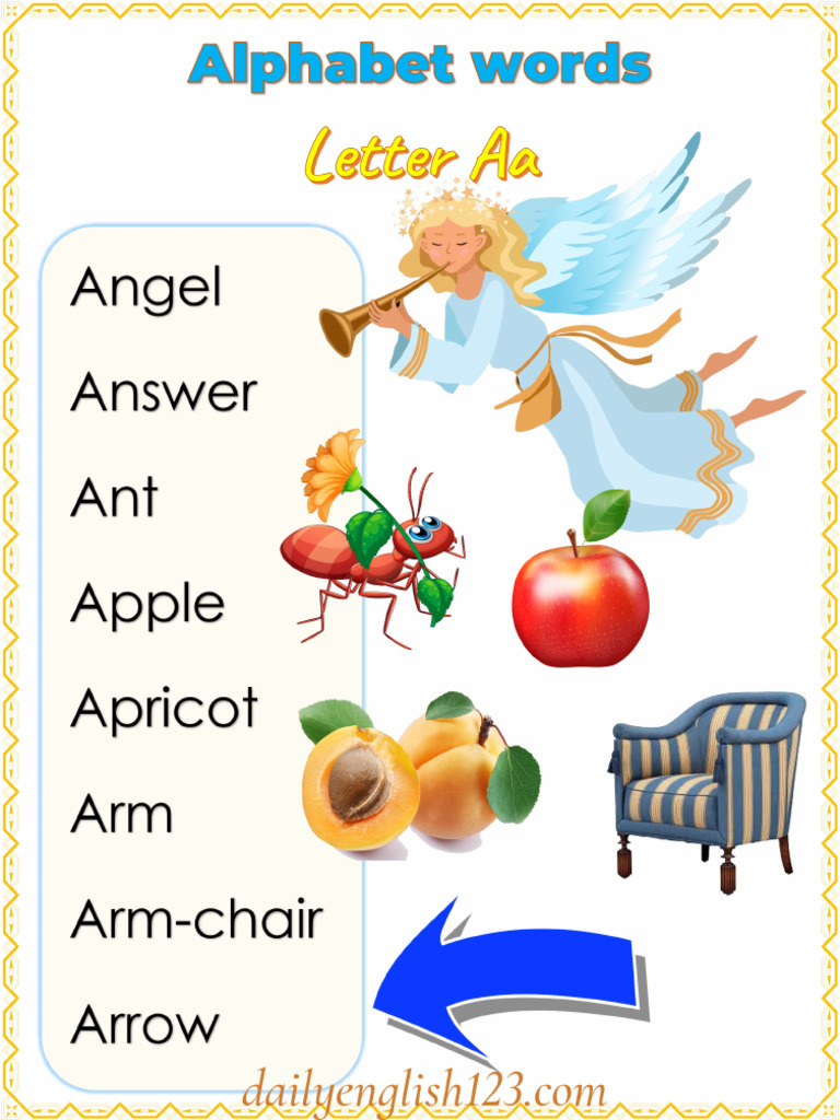Alphabet-words-A-Z with pictures | PDF