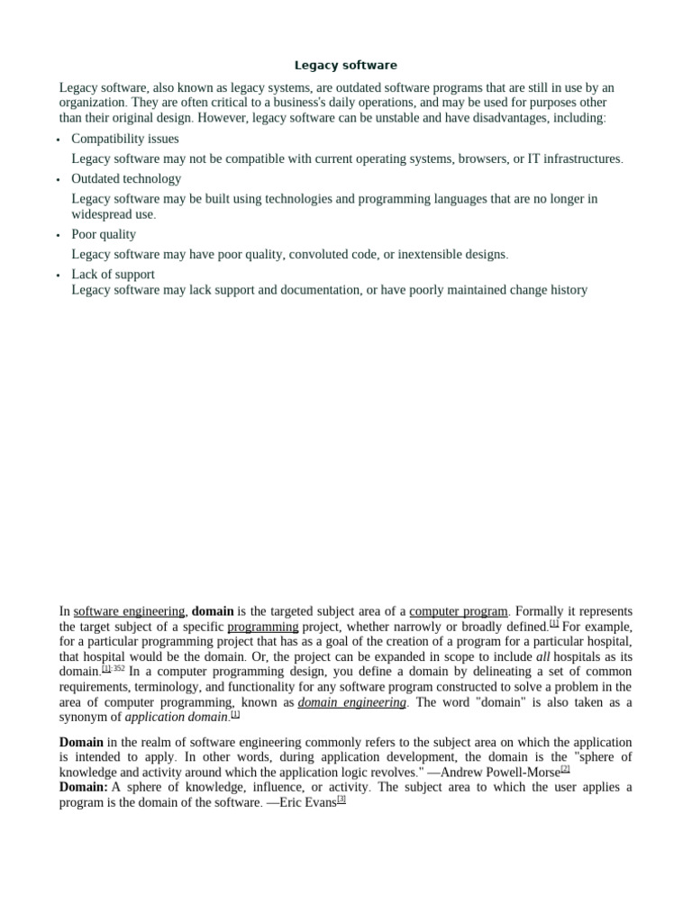 Legacy Software | PDF