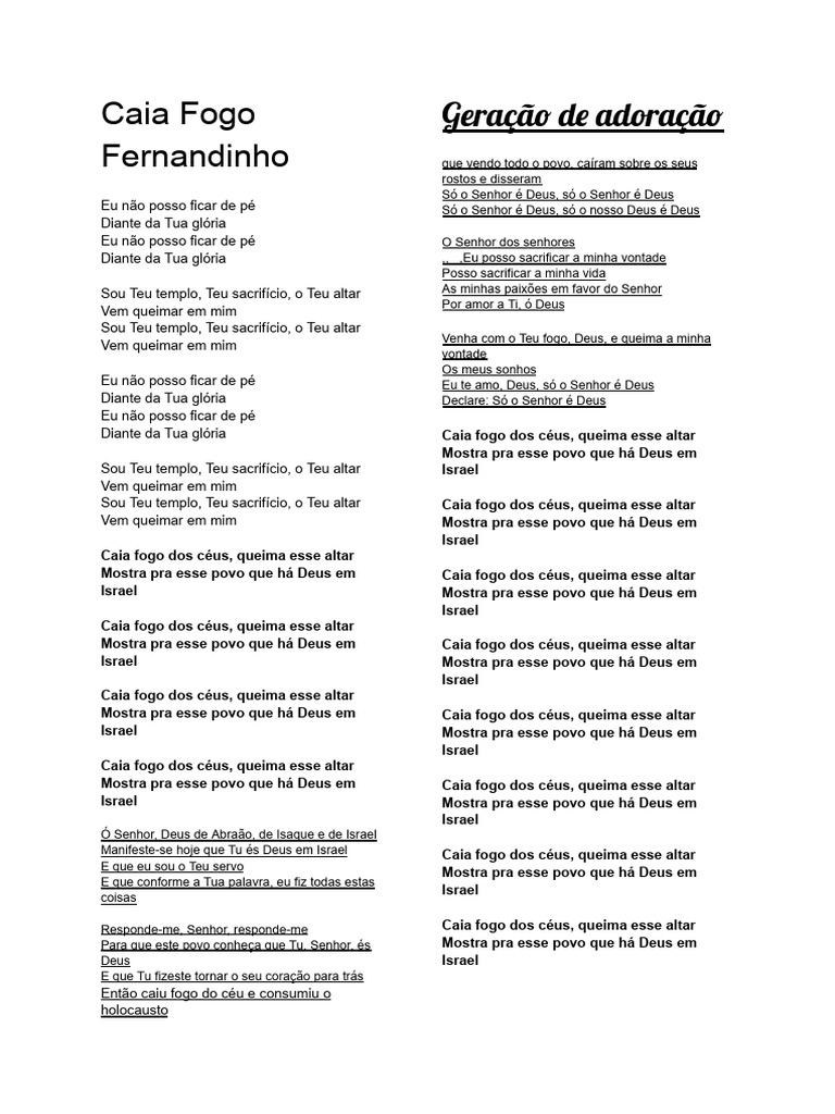 Letra da Música 