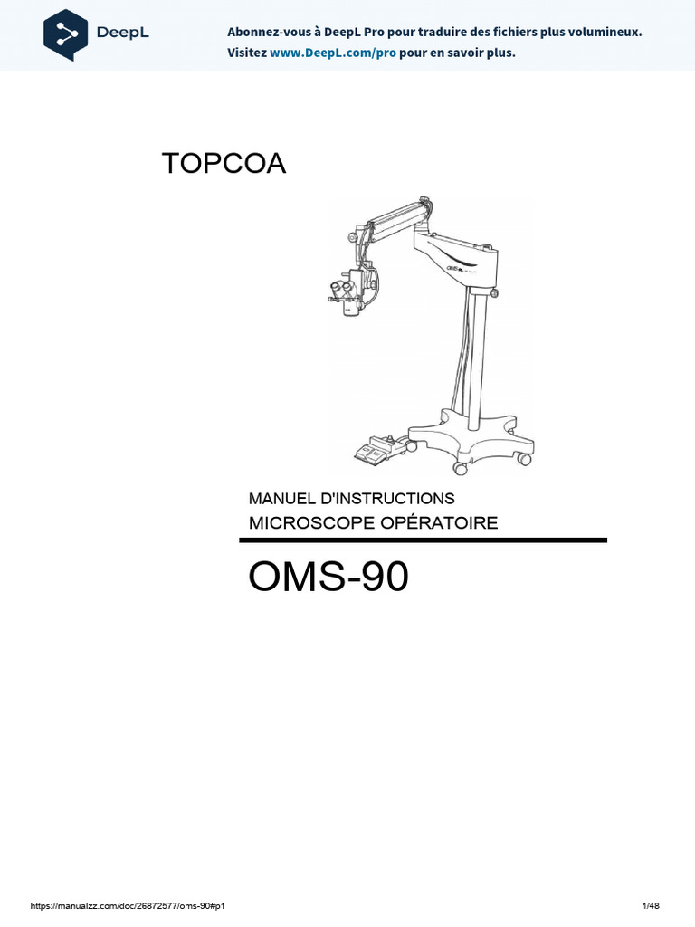 Operation Microscope OMS 90 - Compressed (1) FR | PDF