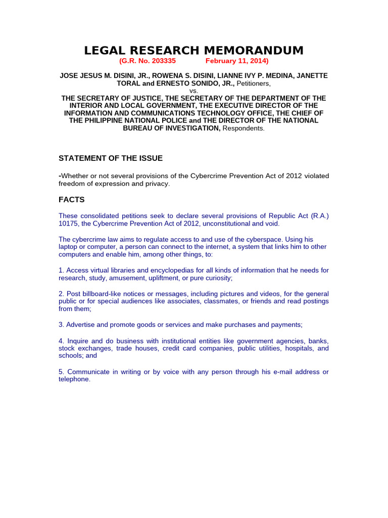 Legal research memorandum pdf