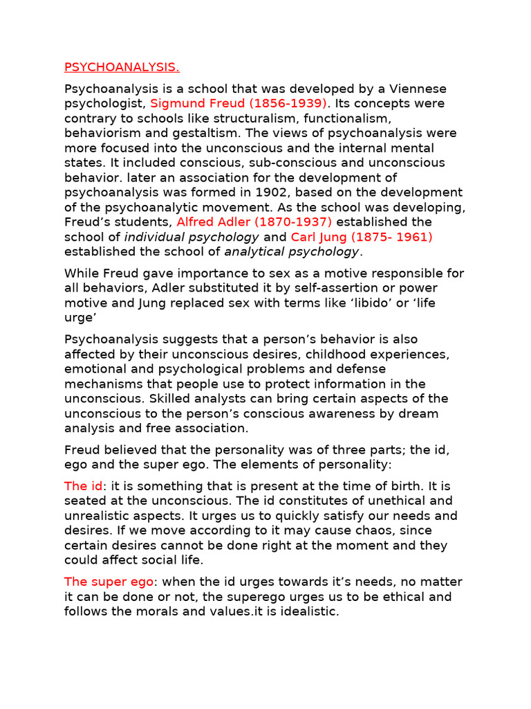 Psychoanalysis Pdf