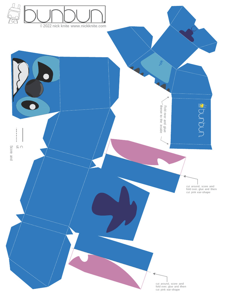 3D Stitch Papercraft Template | PDF