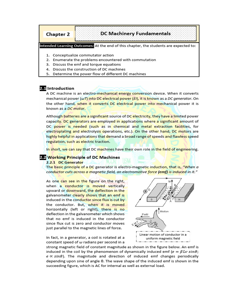 Fundamentals of DC Machines Explained | PDF | Electric Motor ...