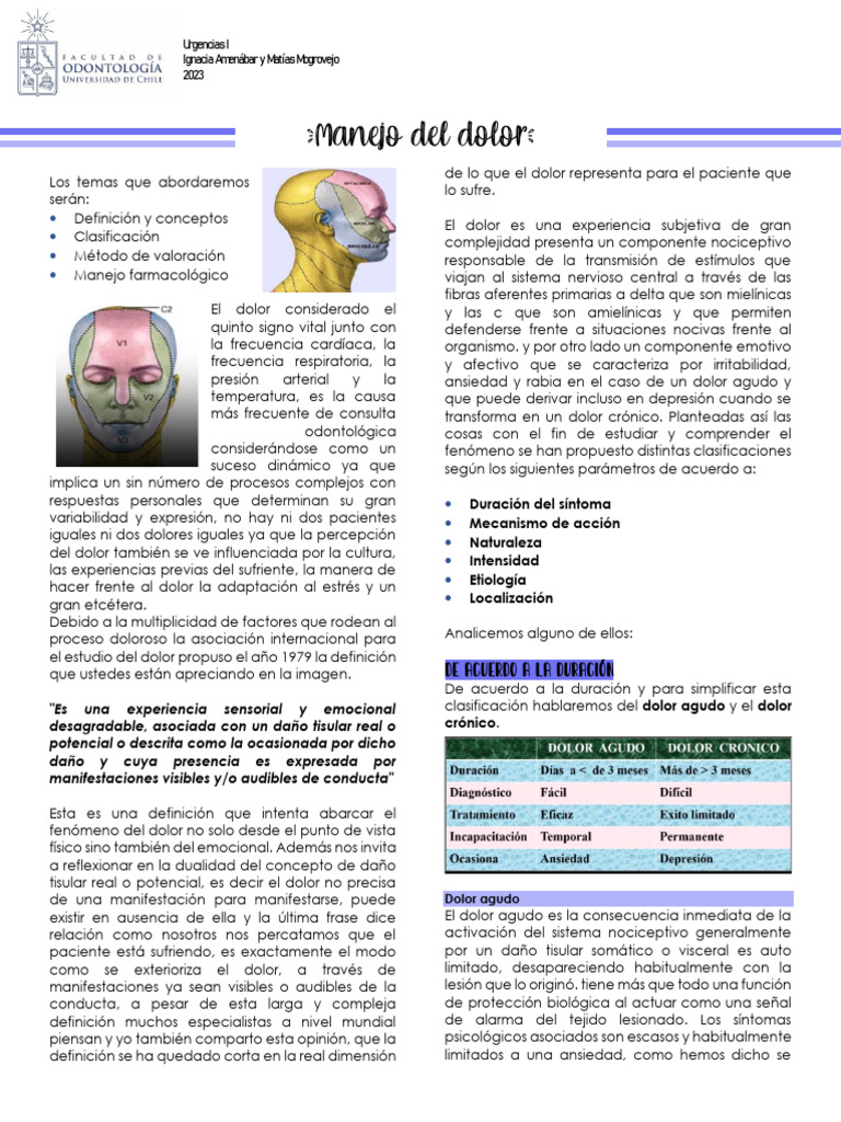 Manejo Del Dolor | PDF