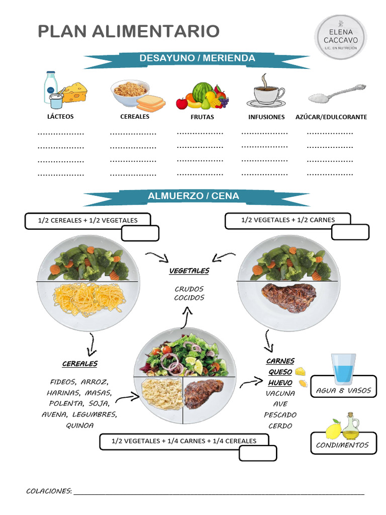 Block PLATO ALIMENTARIO A4 | PDF