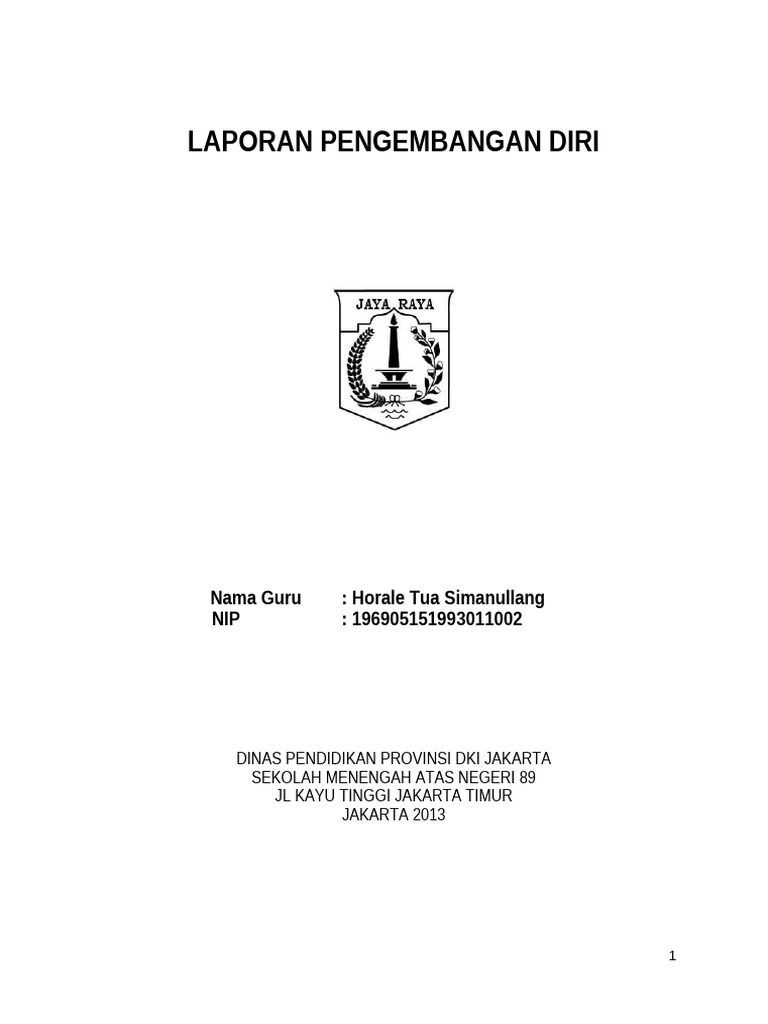 Laporan Pengembangan Diri Guru Kimia | PDF