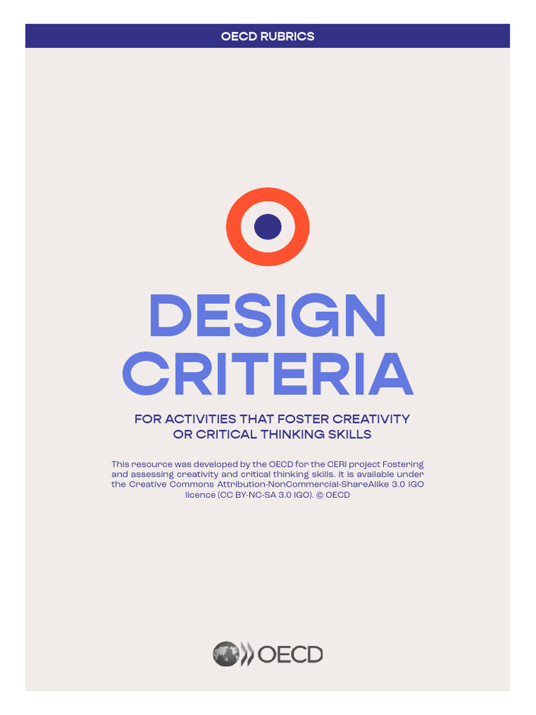 OECD Rubrics for Creativity & Critical Thinking | PDF | Career & Growth ...