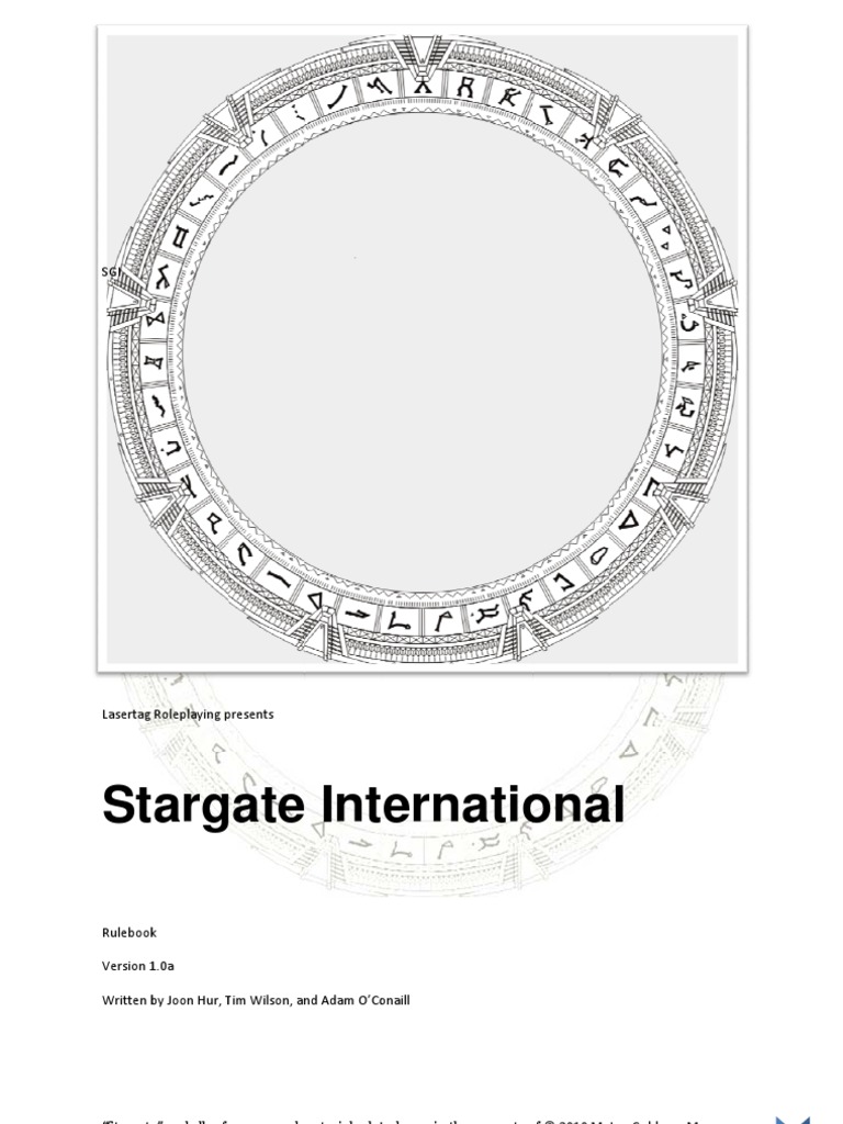 Stargate International Rulebook 1.0 | PDF | Role Playing Games ...