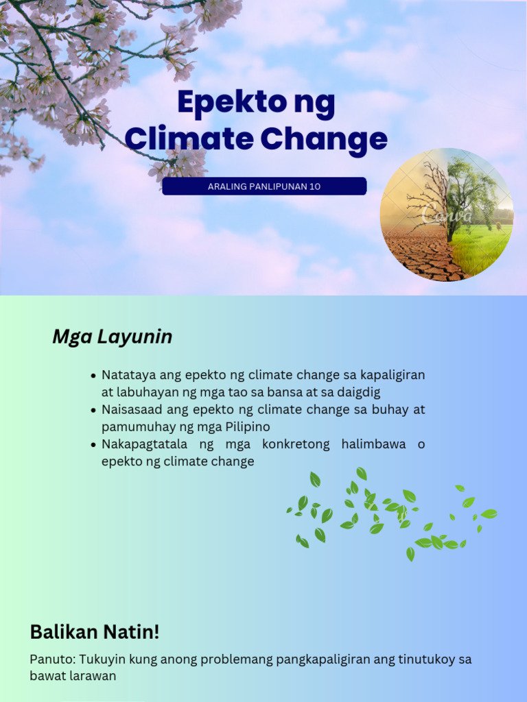 Epekto NG Climate Change | PDF