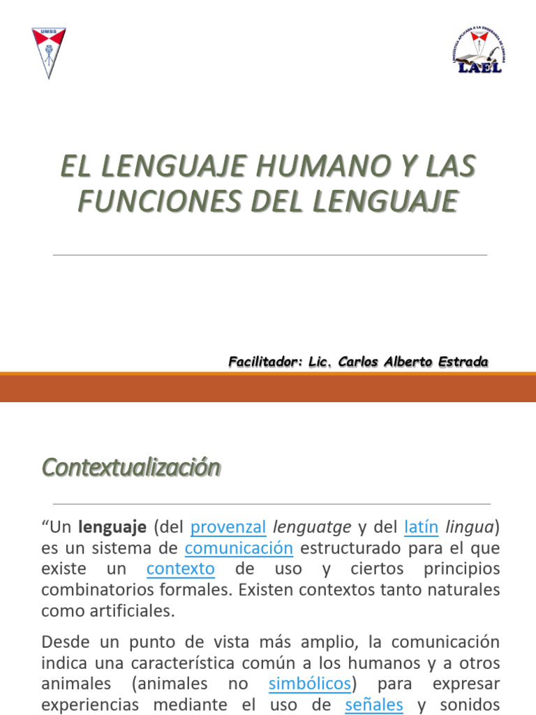 El Lenguaje y Las Funciones Del Lenguaje | PDF