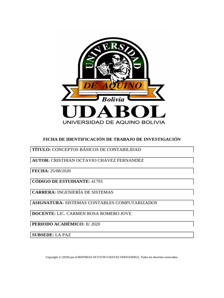 Conceptos Básicos De Contabilidad Pdf