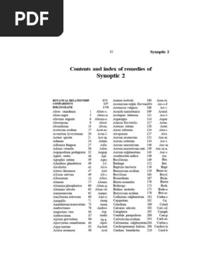 Synoptic Materia Medica 2 by Frans Vermeulen Contents | PDF