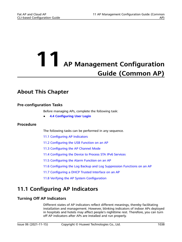 01-11 AP Management Configuration Guide (Common AP) | PDF