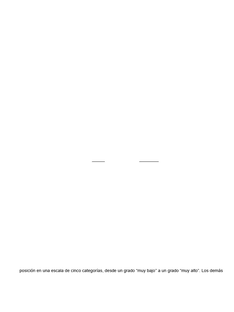 Interpretación BFQ (Tablas y Ejemplos) | PDF