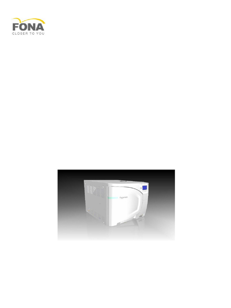 FONA Hygenius Service Manual | PDF | Pump | Vacuum