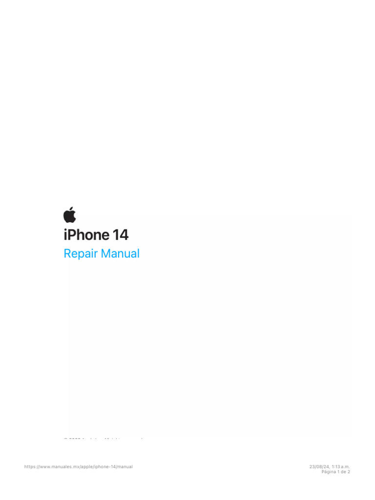 Manual de Usuario Apple Iphone 14 (Español - 115 Páginas) | PDF ...