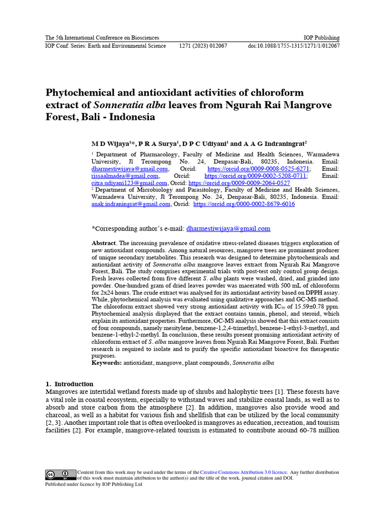 Phytochemical and Antioxidant | PDF