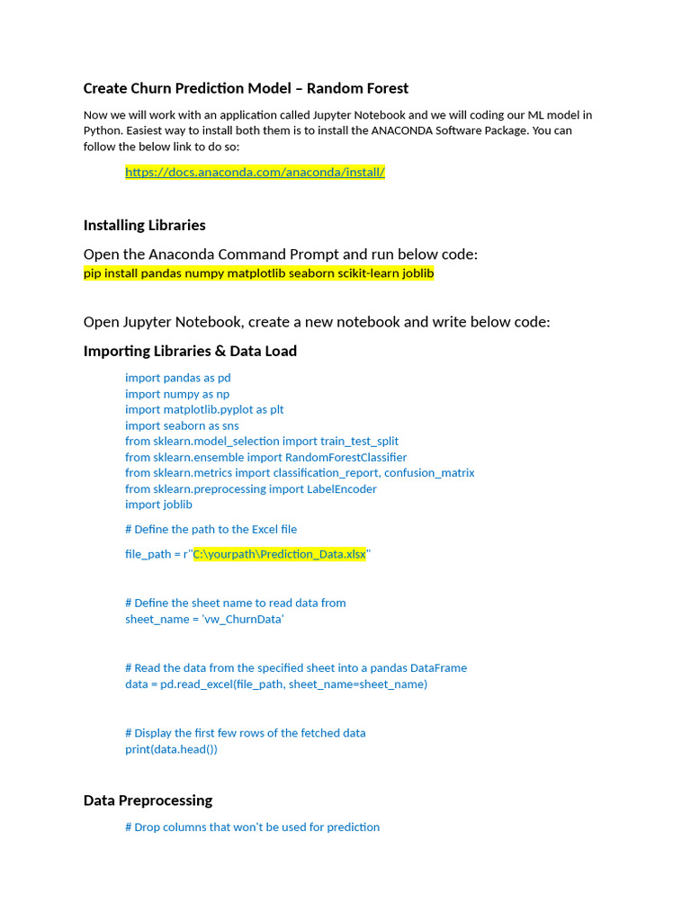 Python Codes For Random Forest | PDF