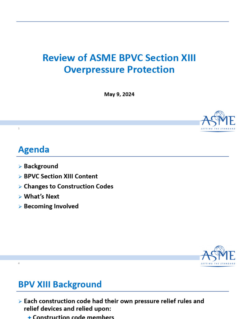 Review of ASME BPVC Section XIII Overpressure Protection | PDF