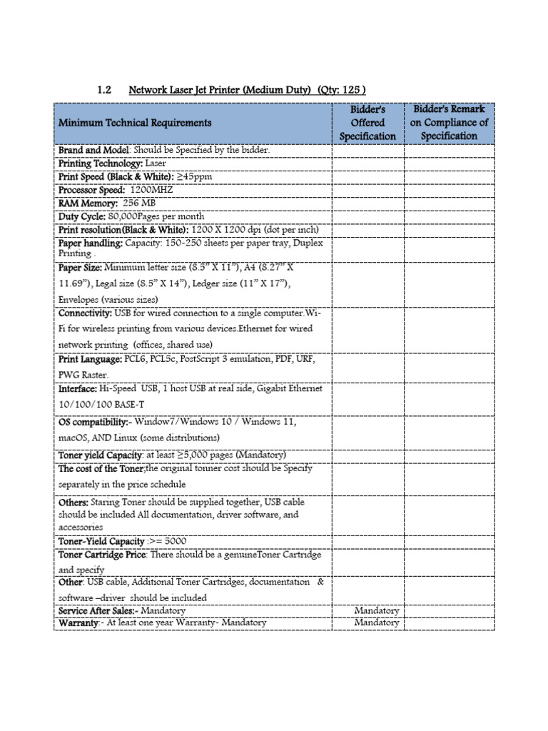 Edge-Printer and Scanner Specification | PDF