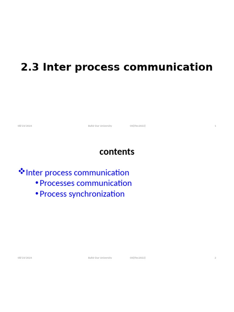 2.3. Interprocesscommunication | PDF