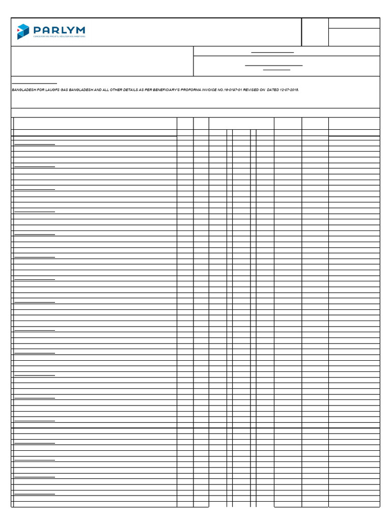 Packing-List Break-Bulk 1st Batch | PDF