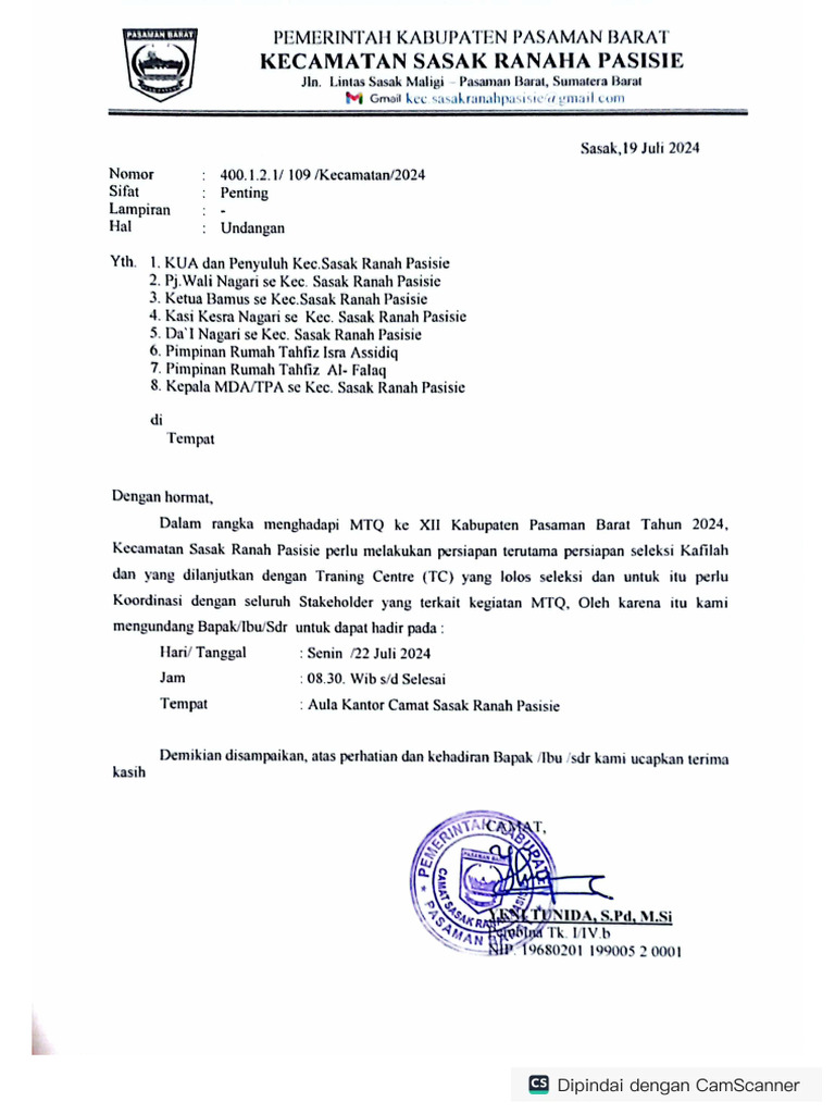 Undangan MTQ | PDF