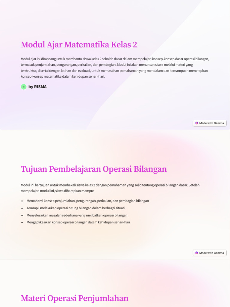 Modul Ajar Matematika Kelas 2 Pdf