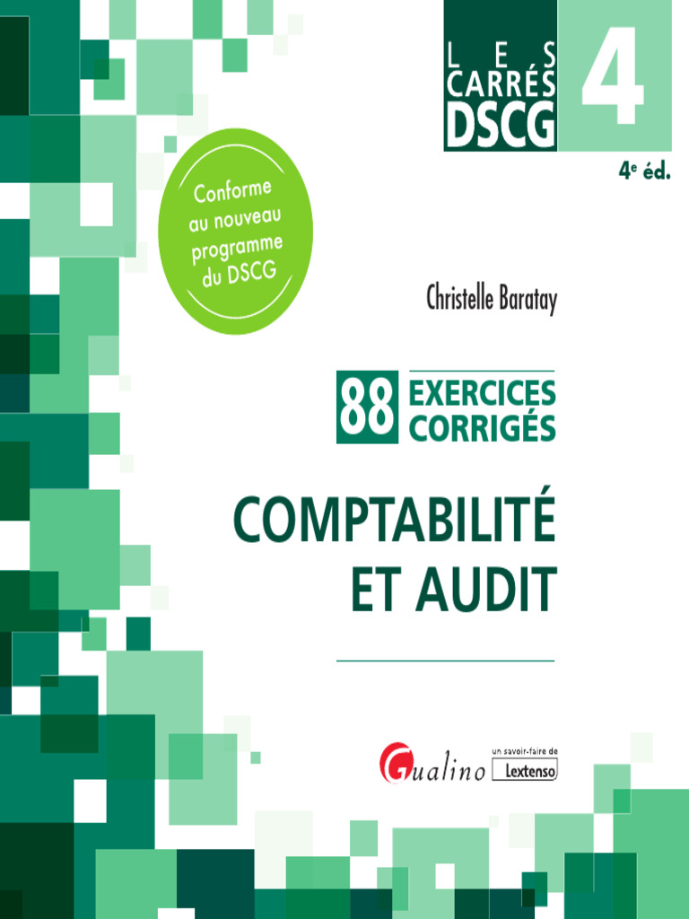 DSCG 4 - Exercices Corrigés - Comptabilité Et Audit 88 Exercices ...