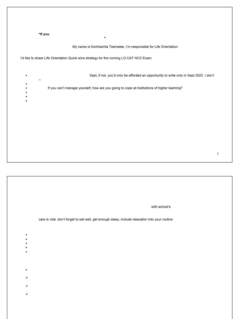 Voice note narrative life orientation lo cat ncs pdf