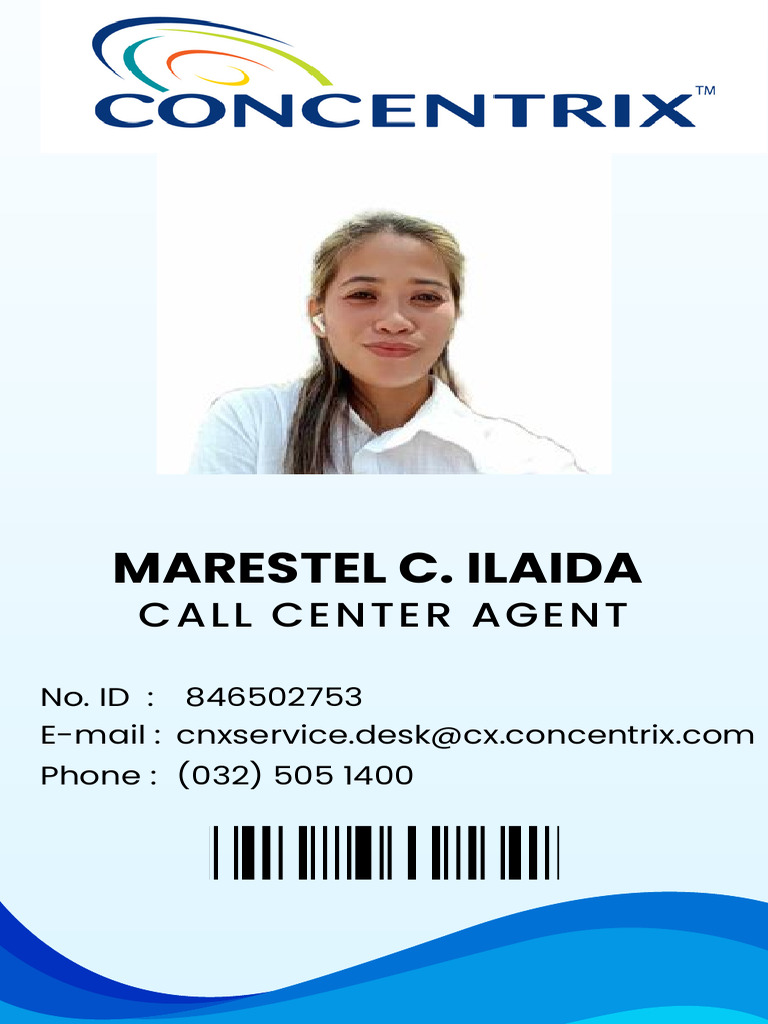 Concentrix Employee ID Card Template | PDF