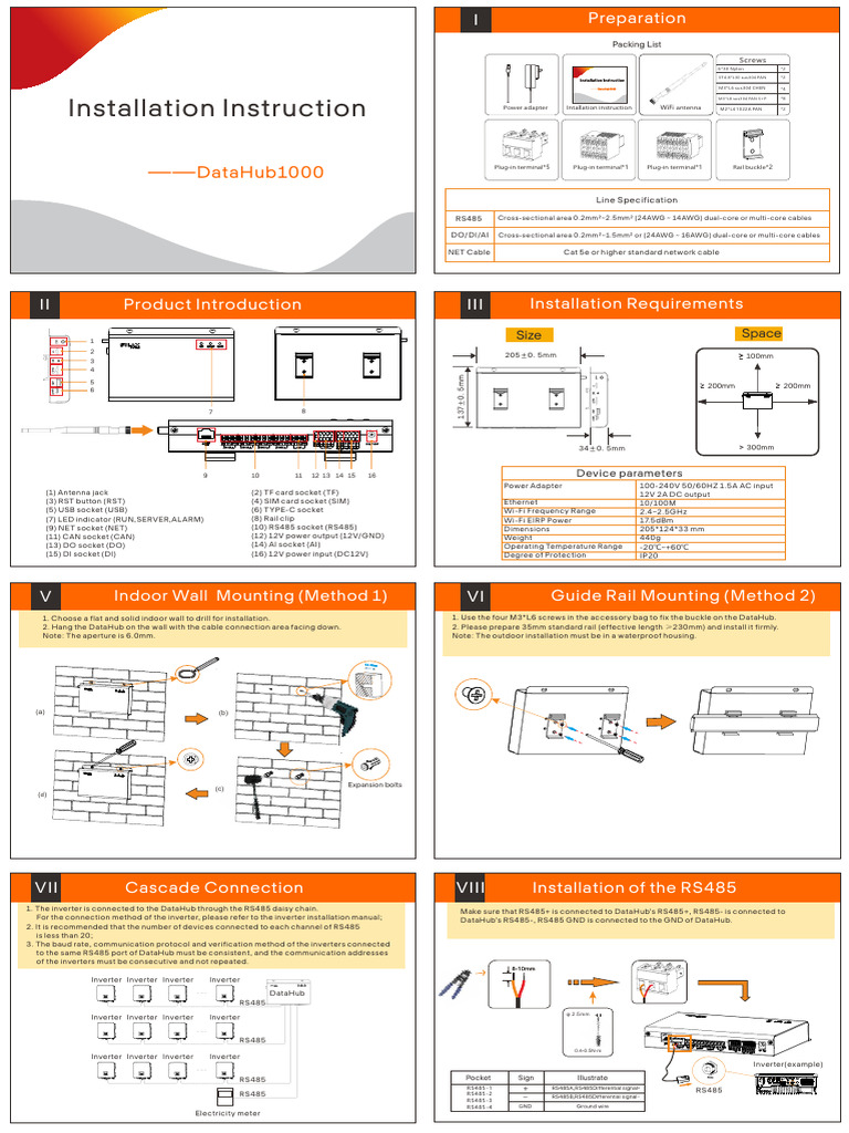 Datahub 1000 Quick Installation Guide en | PDF